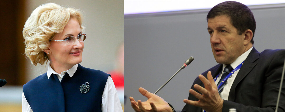 Ирина Яровая, депутат Государственной Думы от партии «Единая Россия» и соавтор одноимённого "закона Яровой" и Михаил Осеевский, Президент ПАО «Ростелеком» 