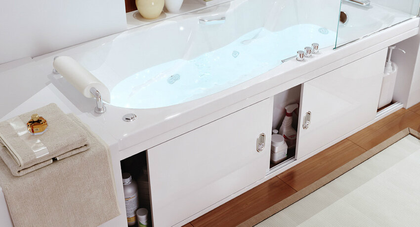 Раздвижной экран под ванной