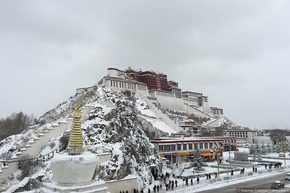 (Королевский дворец Потала в Лхасе. Источник фото:tibetguide.ru).