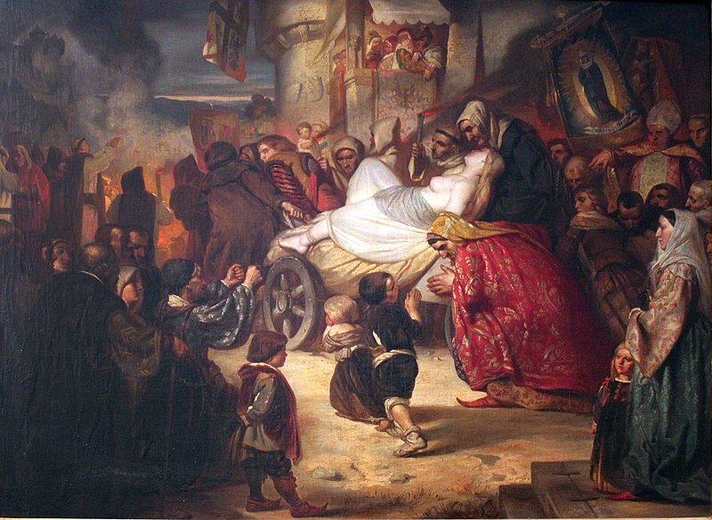 Ансельм Фейербах. Молодая ведьма, отправляемая на казнь. 1851