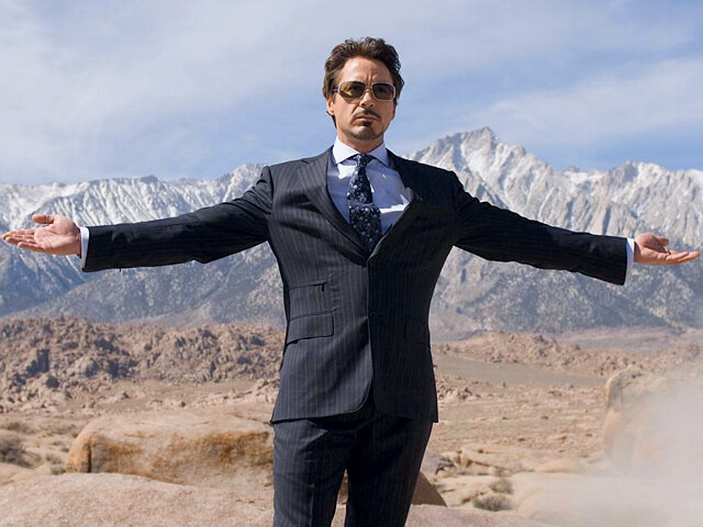 Кадр из первого фильма "Железный человек"