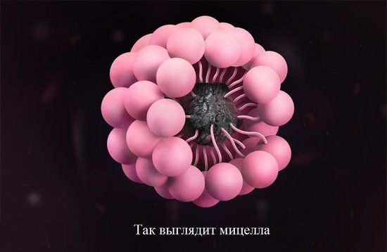 Мицеллы растворяют загрязнения