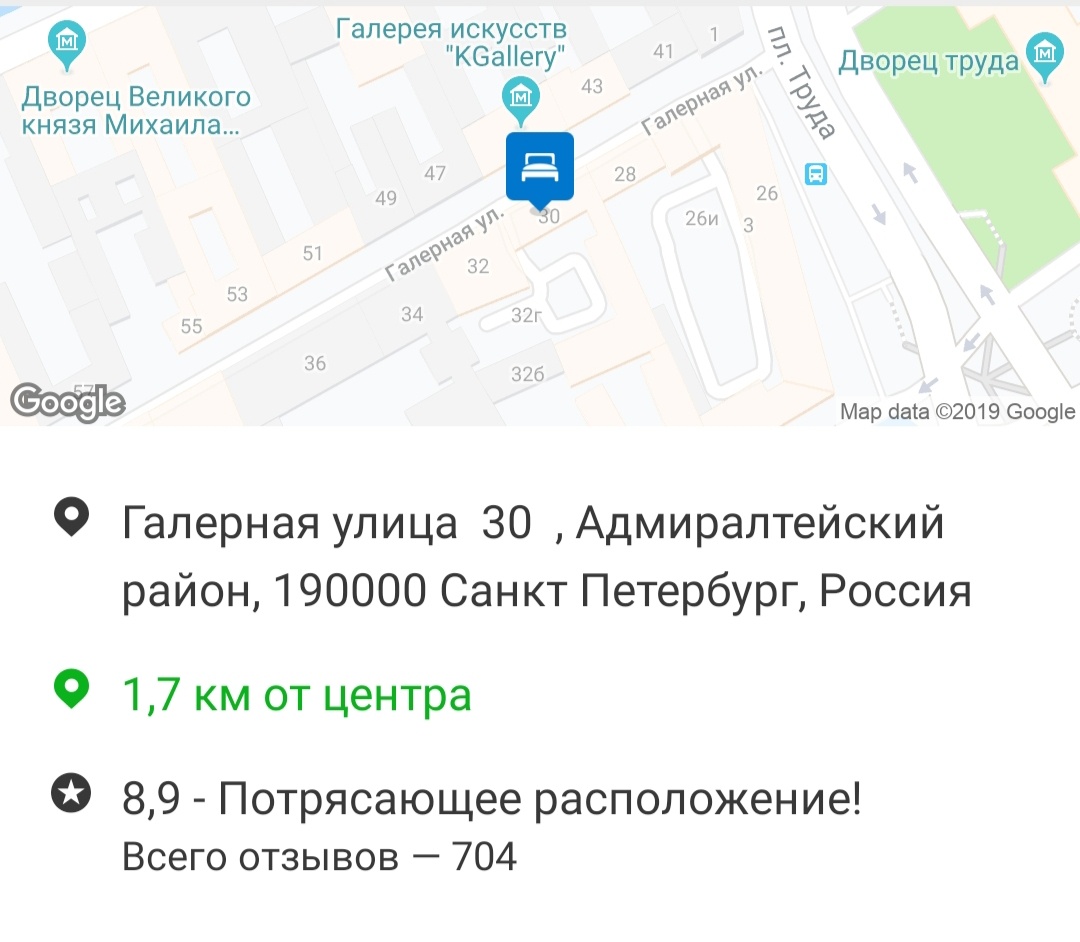 Местоположение отеля