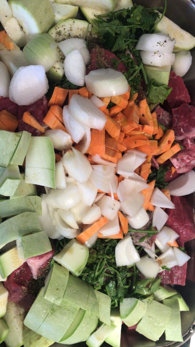 фарш мясной с овощами 