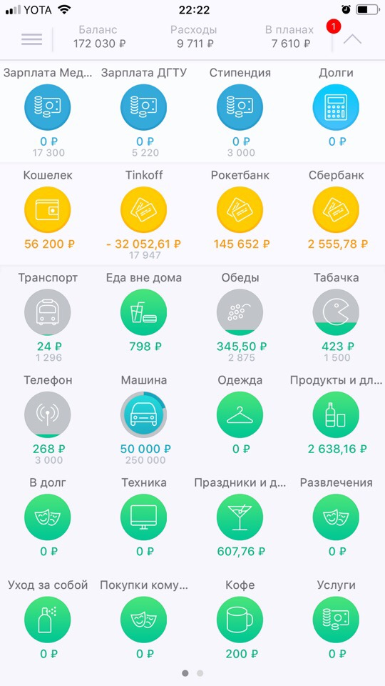 Интерфейс приложения CoinKeeper для iOS.