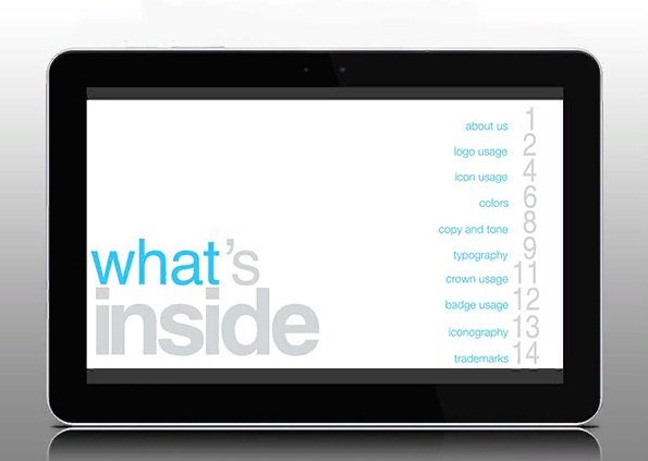 Содержание руководства по фирменному стилю Foursquare