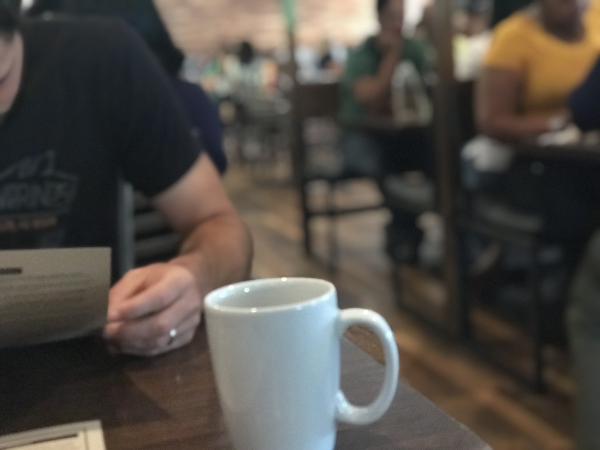 Everything is negotiable with a cup of coffee.  (О чем угодно можно договориться за чашкой кофе)