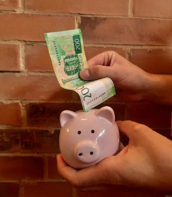 Стараюсь откладывать каждый день, купюры, конечно, не в свинку, для них есть отдельный кошелек. Раз в месяц купюры из "отдельного" кошелька кладу на карту, далее распределяю на различные направления. 