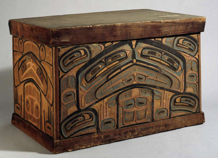 Сундук из Британского музея. Выполнен в Канаде из кедрового дерева в 1850-1864 гг. https://www.britishmuseum.org/collection/object/E_Am1944-02-197