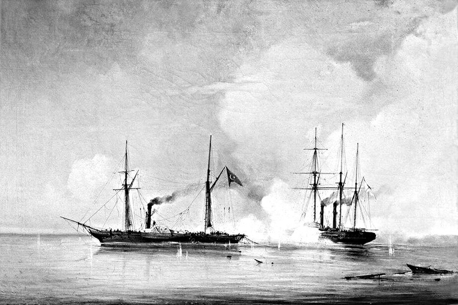 Сражение паровых кораблей. Англо-русская война 1807-1812. Пароход-фрегат камчатка боголюбов. Пароходо-фрегат "владимир". Блинов леонид демьянович художник маринист.