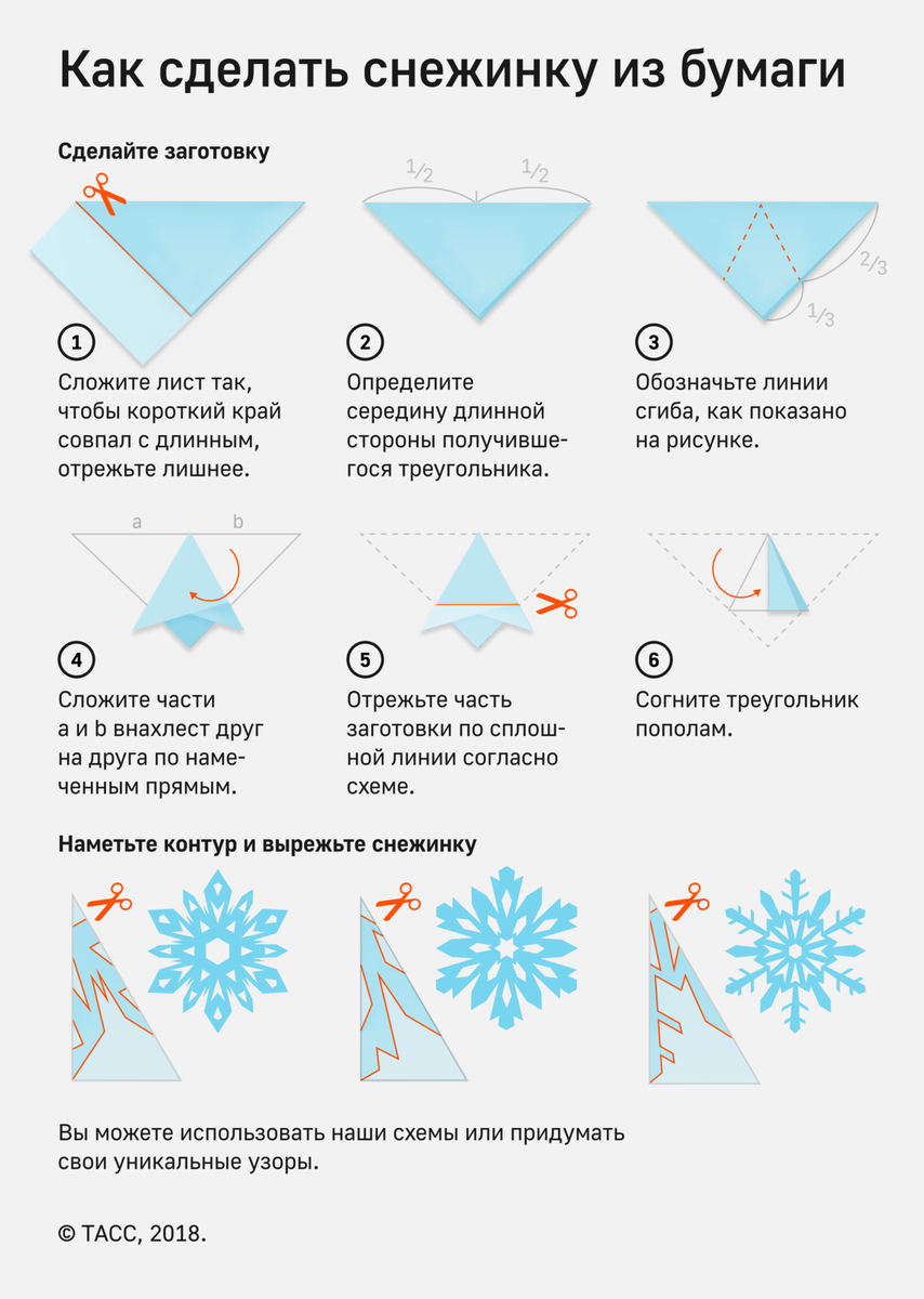 Схемы снежинки своими руками из бумаги схемы