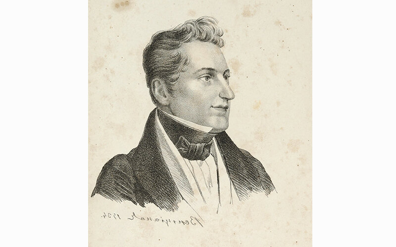 Портрет Н. В. Гоголя, литография А. Г. Венецианова