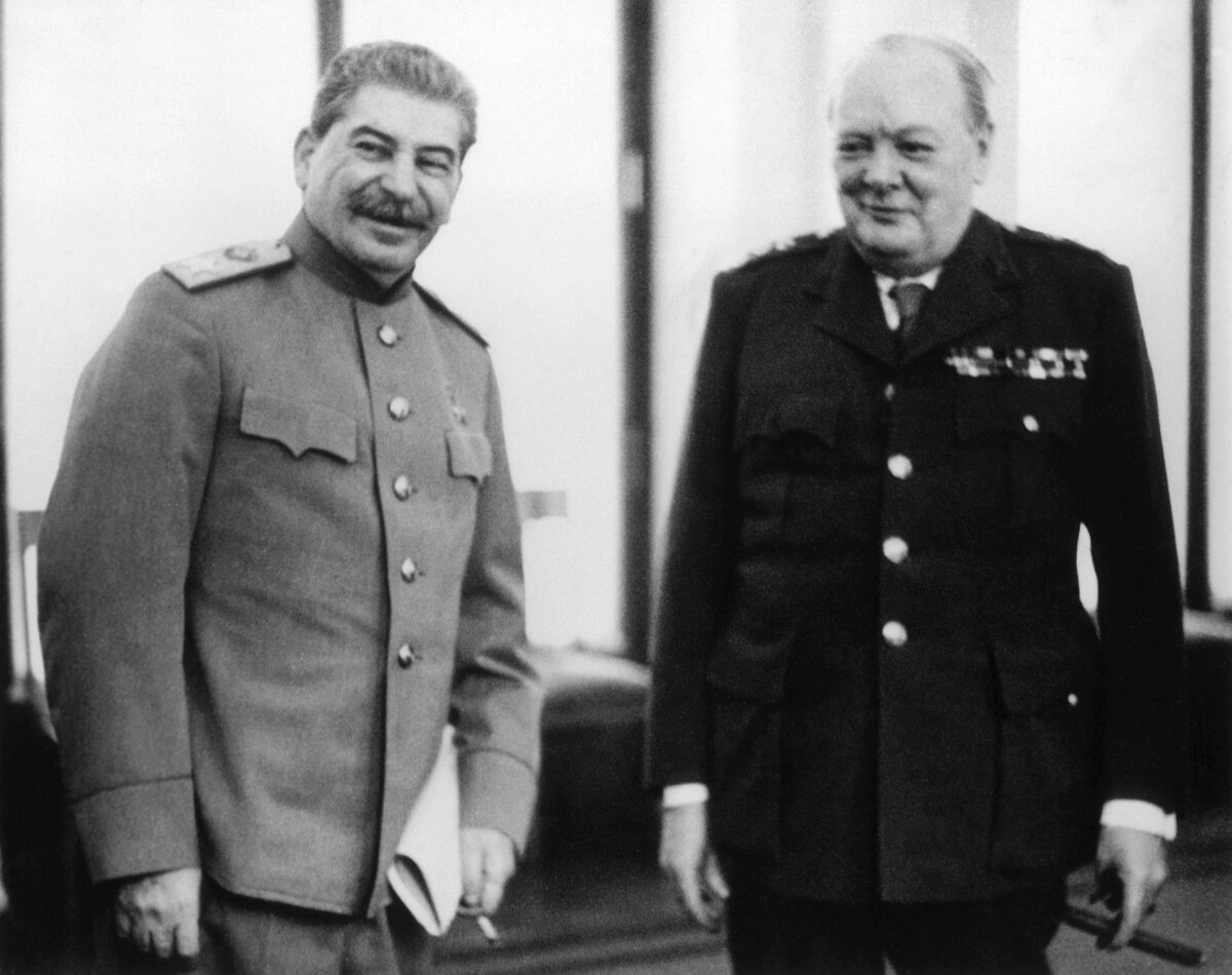Картина черчилль сталин черчилль