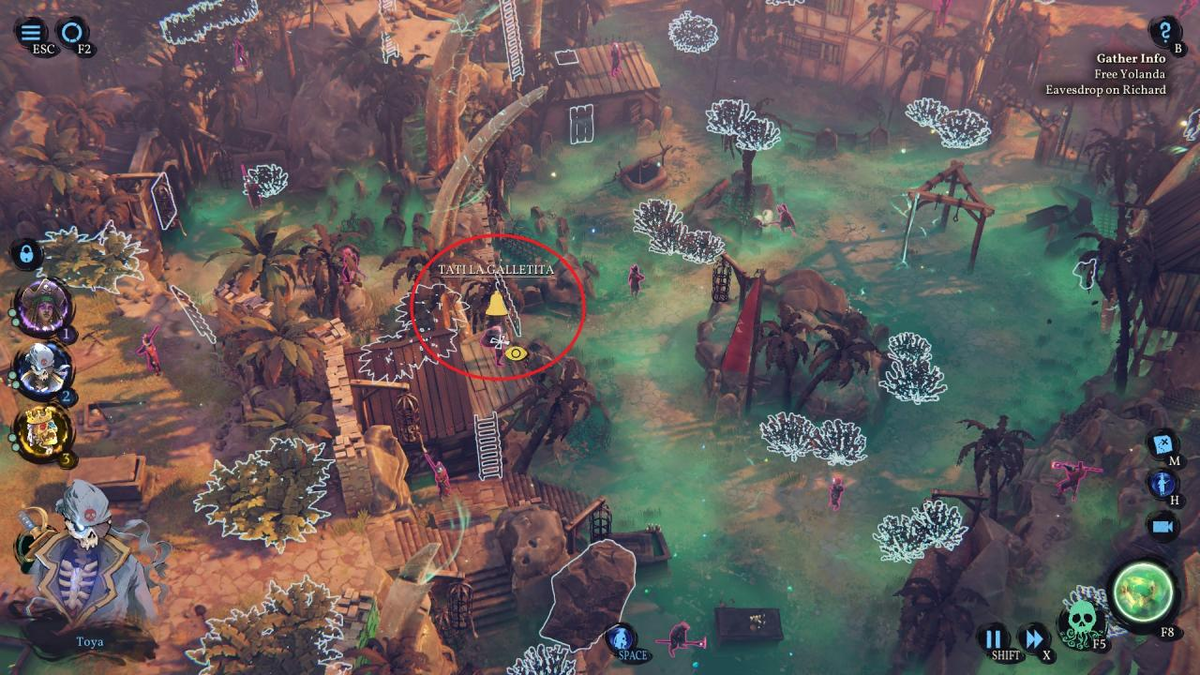 ✅Этот гайд по игре Shadow Gambit: The Cursed Crew поможет вам найти всех разработчиков на разных картах. При игре вам следует нажать «h», чтобы выделить врагов и видеть их имена.-62