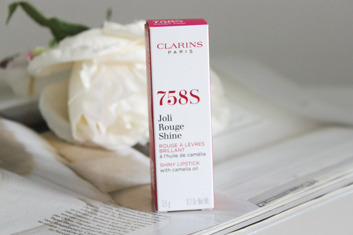 Коробочка из-под помады Clarins Jolie Rouge Shine 758S, Sandy Pink.