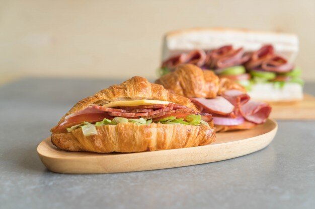 http://www.freepik.com/free-photo/croissant-sandwich-ham_1248320.htm