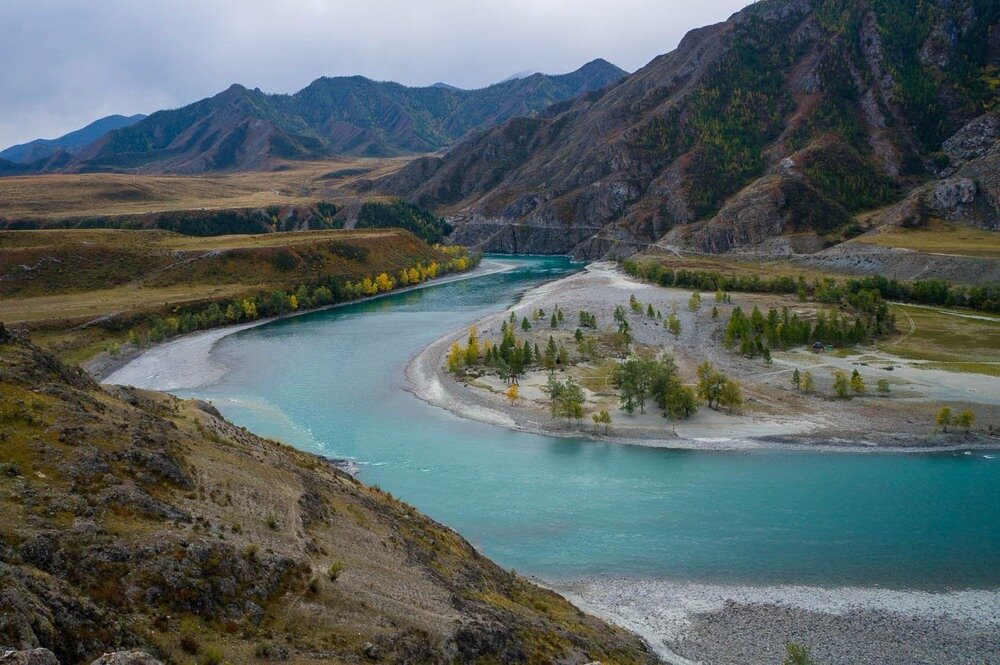 Река Катунь горный Алтай фото