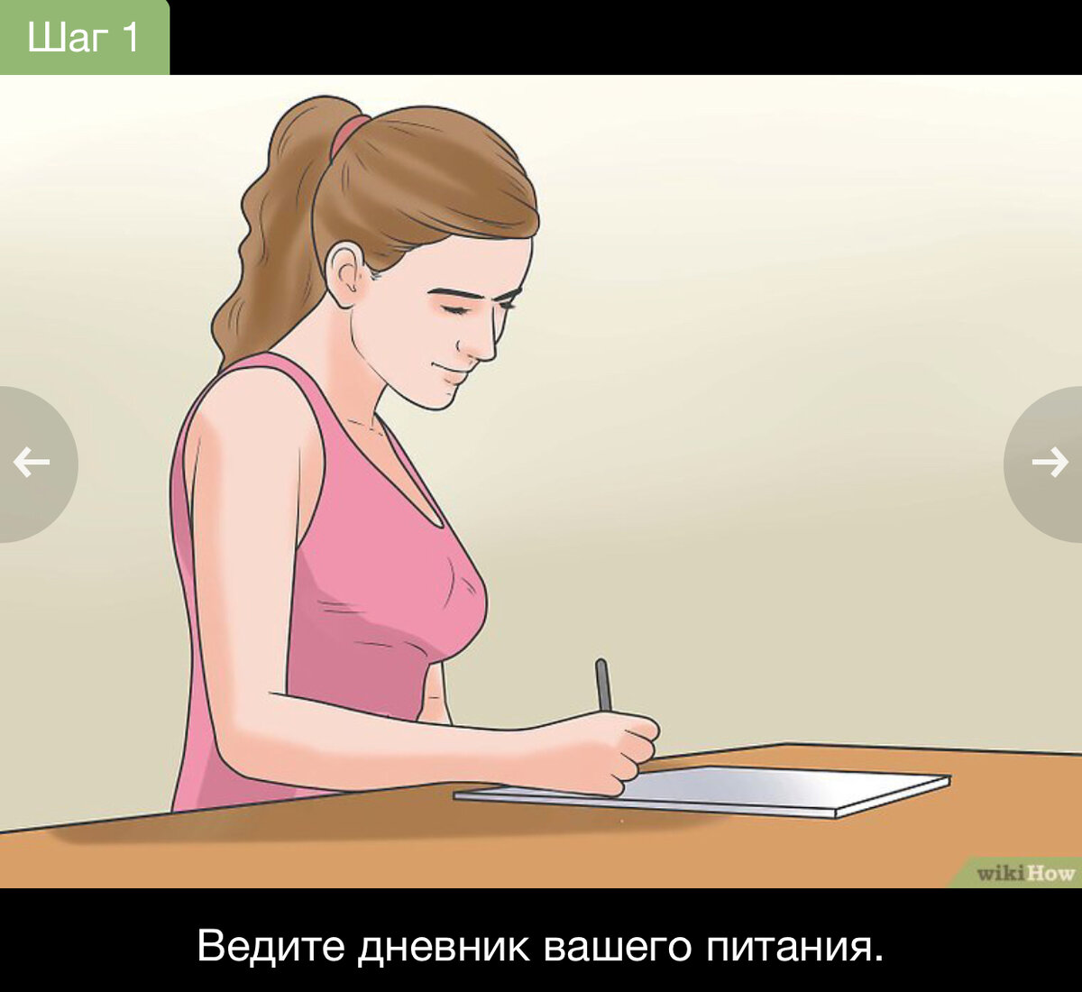 Регулярно записывая все, что вы едите, вы легко сможете обнаружить проблемные участки в вашем рационе. Отслеживание того, что вы употребляете, также поможет вам быть разумнее при покупках продуктов в магазине и разборчивее в ресторанах. Поставьте себе цель и добивайтесь ее с помощью дневника.