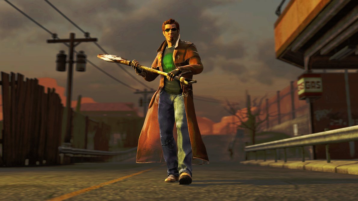 Главный герой просто вышел погулять с топором, все нормально