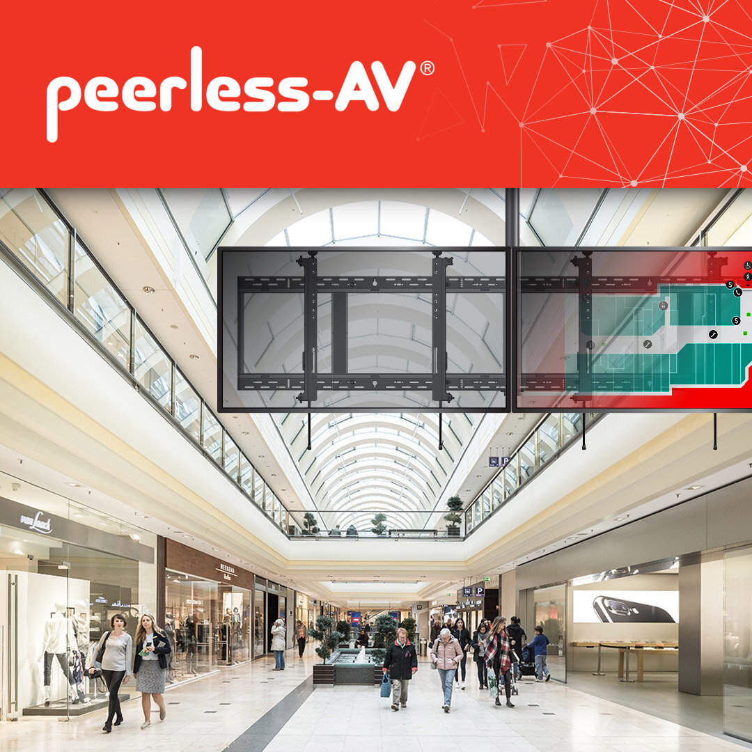 Пример использования подвесных креплений в торговом центре