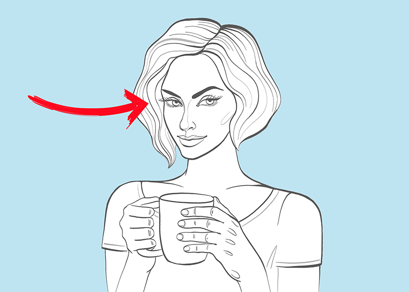 «Долгий» зрительный контакт означает, что она ловит ваши глаза и держит этот контакт без разрыва.