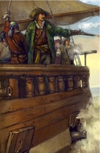 Красивая жизнь пирата? Только в фильмах... и играх (фрагмент графика, продвигающей игру „корсары II”)