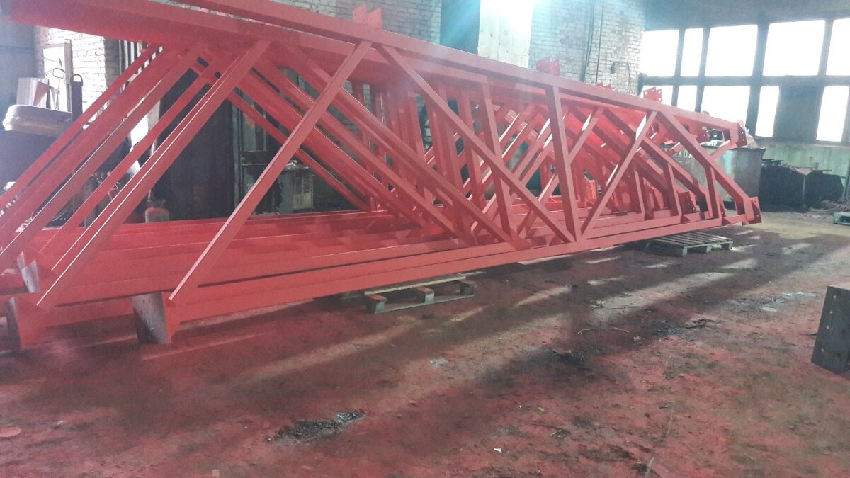 Фермы из труб для здания пролетом 36м