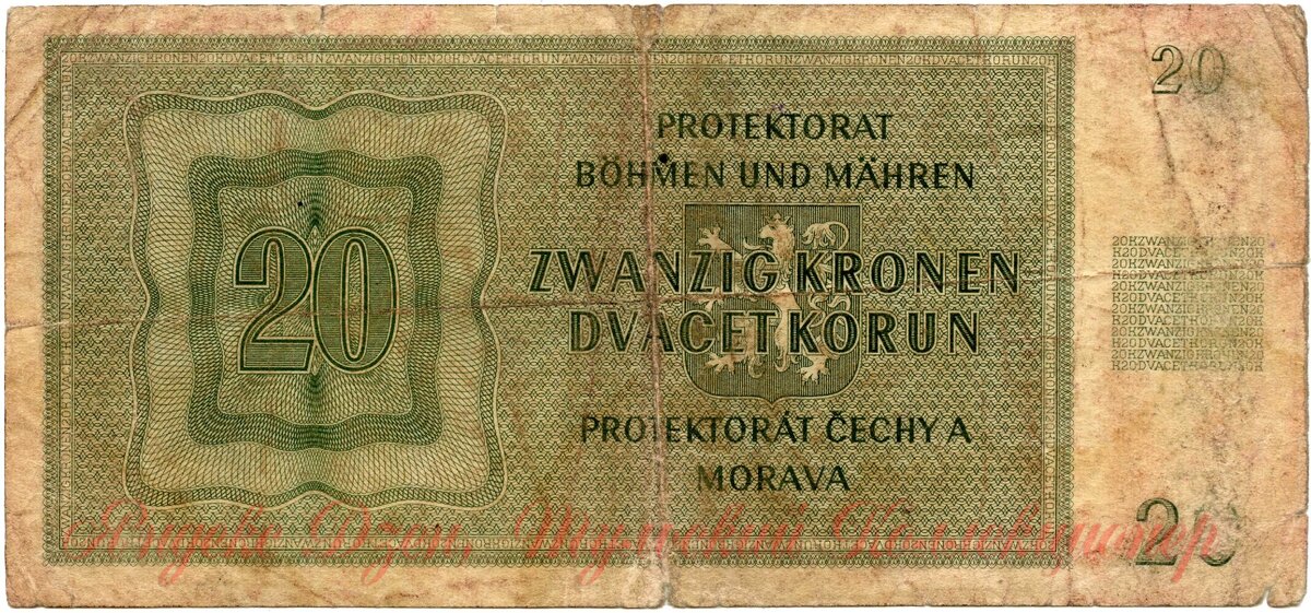 20 крон Чехия и Моравия