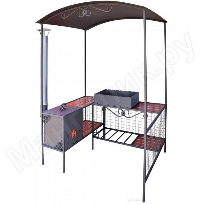 ₽Мангал ММ20П с печкой под казан