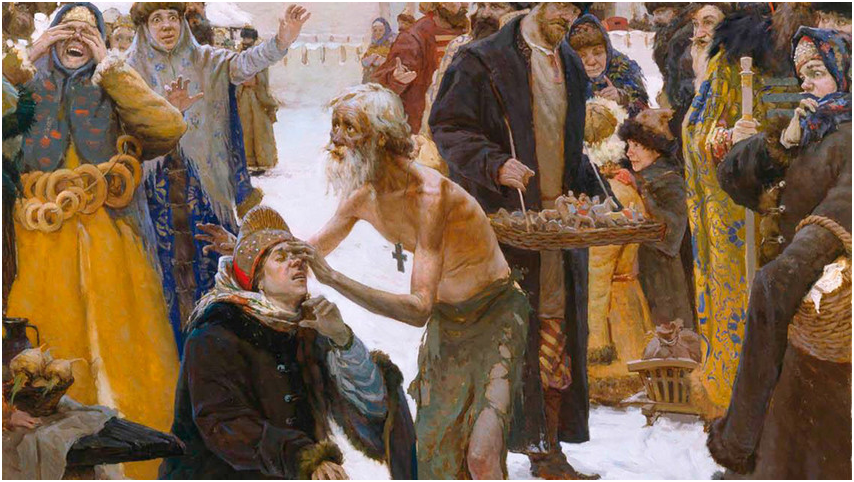 "Московский чудотворец Василий Блаженный", 2006. Художник Виталий Юрьевич Графов.