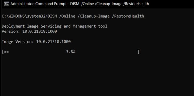 Dism cleanup image restorehealth