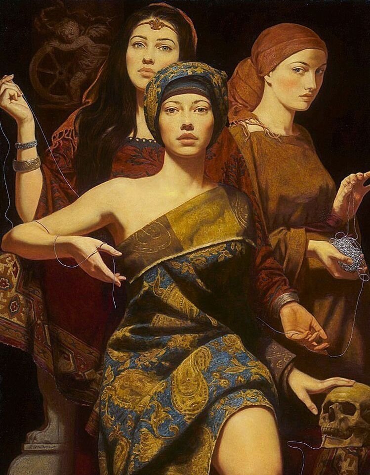 Богини судьбы - три сестры Мойры. Автор: Станислав Плутенко.