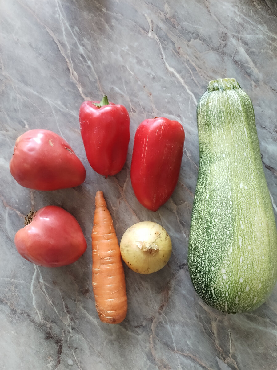 Набор овощей для рецепта