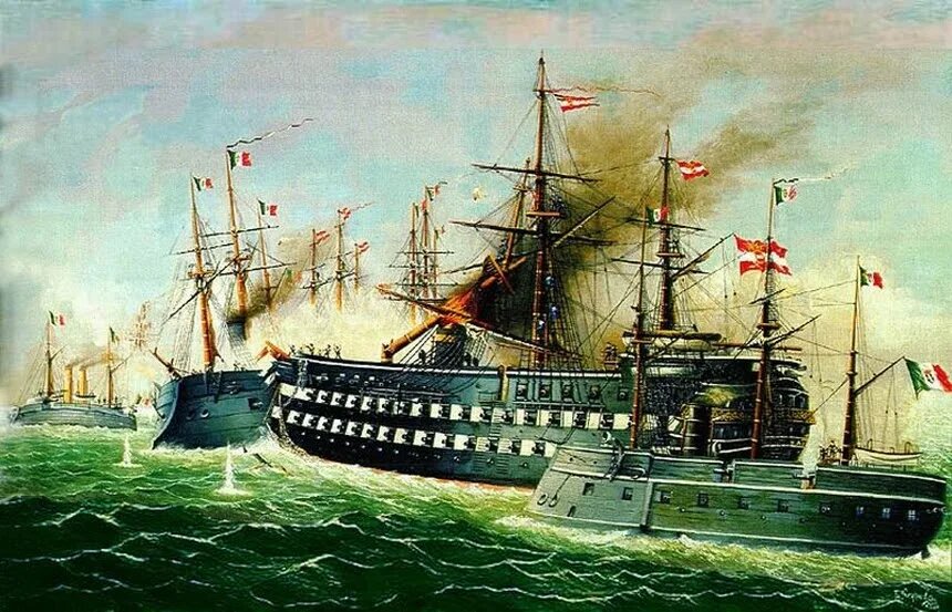 Сражение при Лиссе. 20 июля 1866 года.