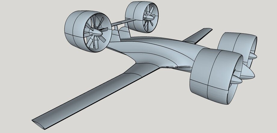 Концепт Sabrewing Aircraft Company — квадровинтовой дрон с фиксированным крылом