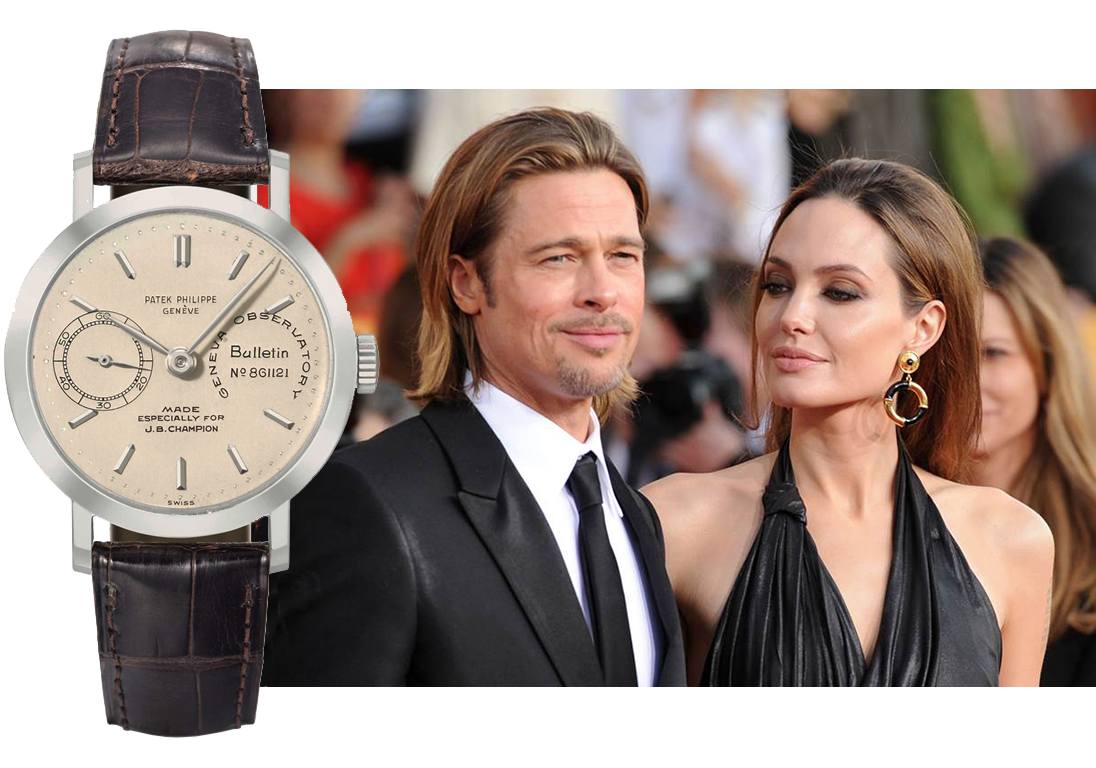 Часов знаменитостей. Часы Брэда Питта. Brad Pitt часы Patek. Часы звезда. Фейки знаменитых часов.