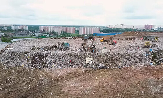Вызвавшая всероссийский скандал свалка в подмосковной Балашихе. Полигон ТБО «Кучино» 