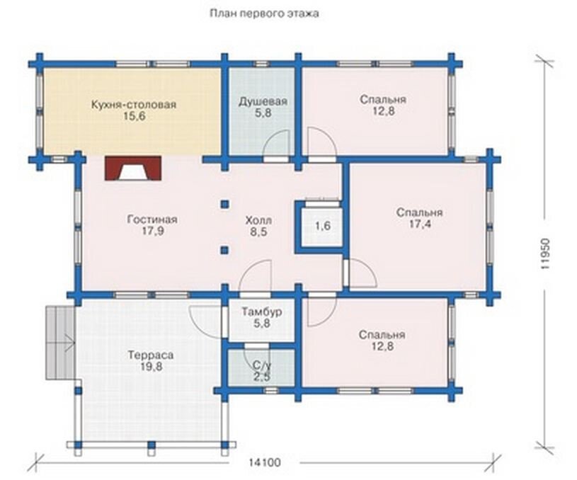 Планировка дома на 130 кв.м