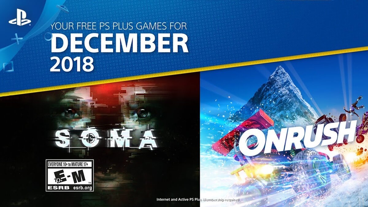 Ps декабрь. Игры ПС плюс декабрь. PS Plus декабрь 2018. Soma диск ps4. PS Plus декабрь игры месяца