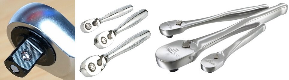 Храповик с блокируемым шариковым фиксатором. Храповики с механизмом быстрого отсоединения и без него