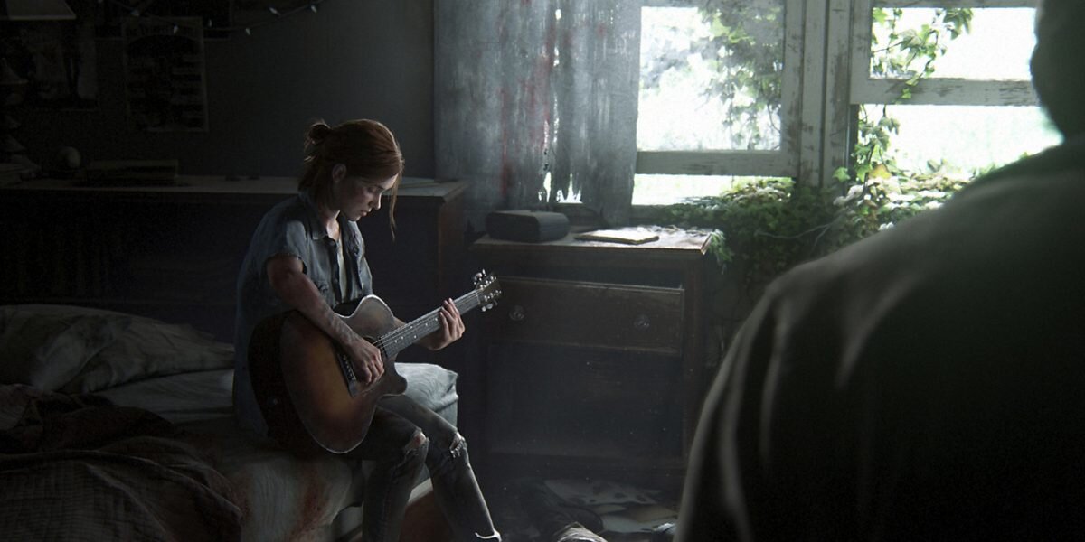 The last of us 2 песни. Tlou 2 элли с гитарой. The last of us. Элли с гитарой ласт оф ас 2. The last of us 2 песни.
