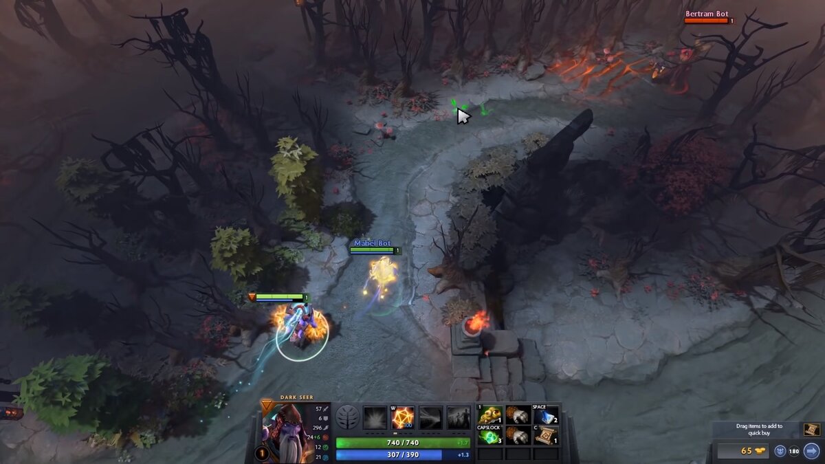 Изначально вард должен быть в инвентаре у 3 позиции, встретившись с саппортом врага, тройка быстро передает вард герою который находится в невидимости. 