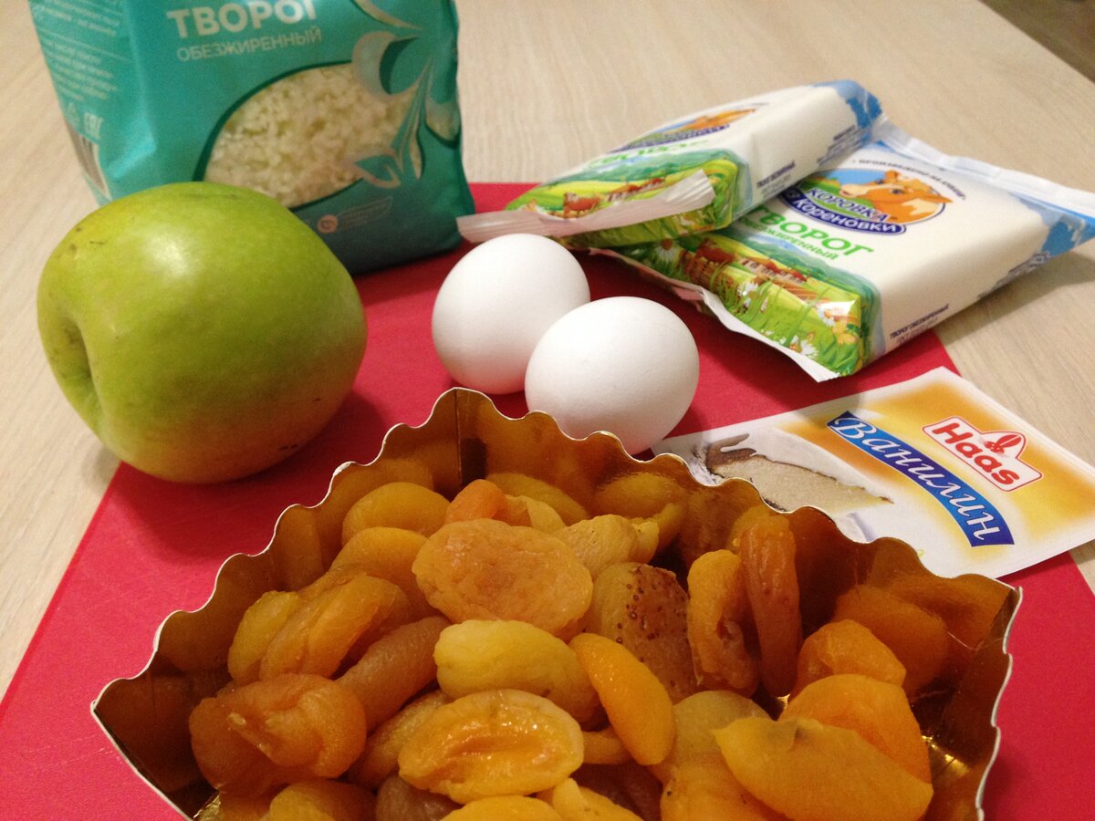 Продукты для творожной запеканки  в мультиварке