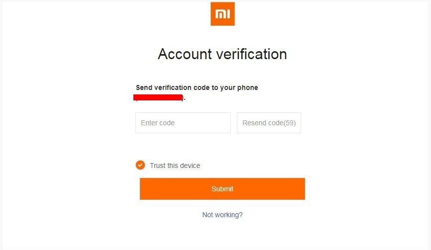 Код верификации Xiaomi. Как убрать фото профиля ми аккаунт.