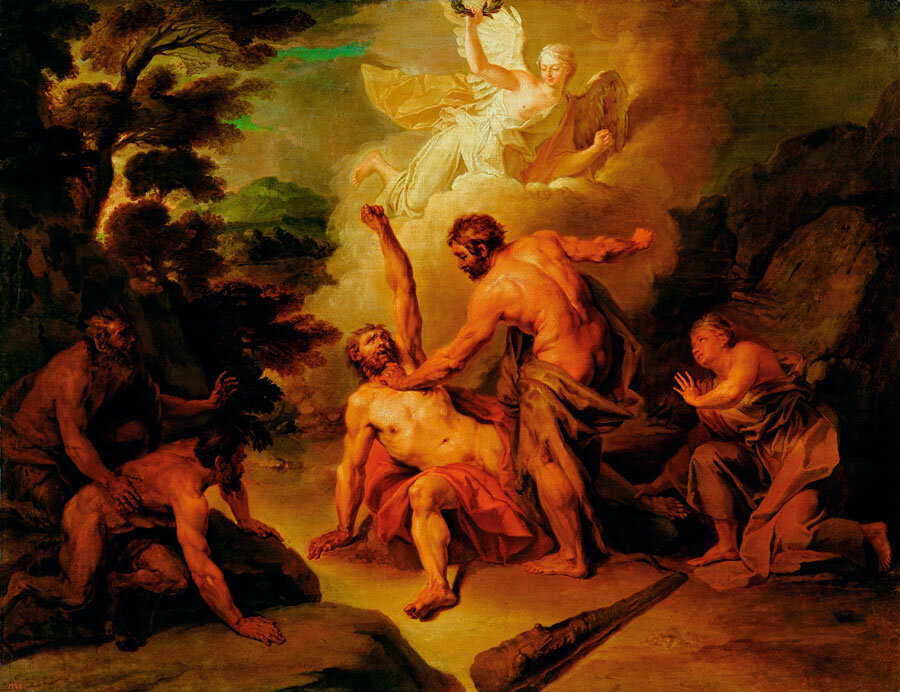 Николя Бертин.  Геркулес сражается с Ахелоем, между 1715 и 1730