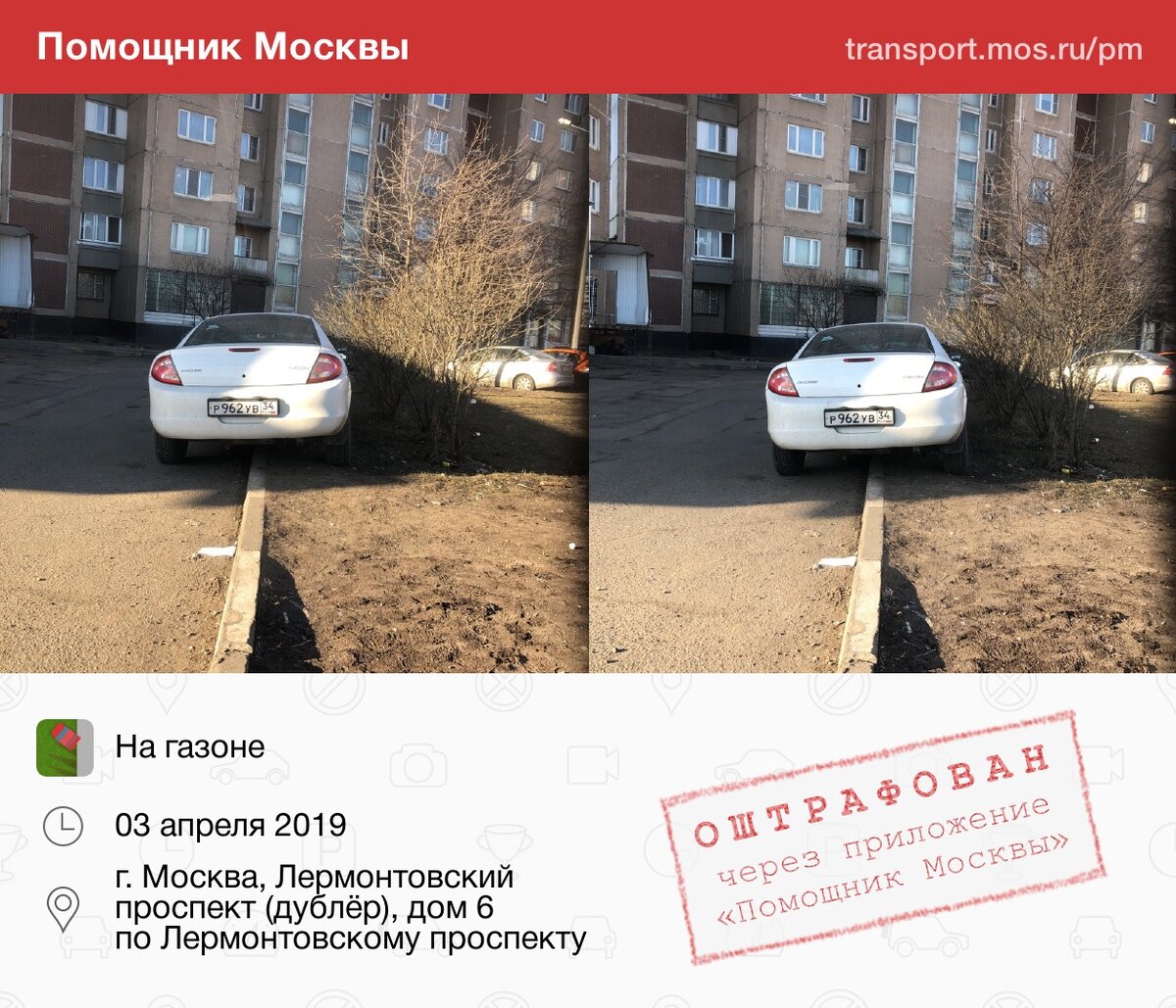 Штраф за парковку где посмотреть с фотографией