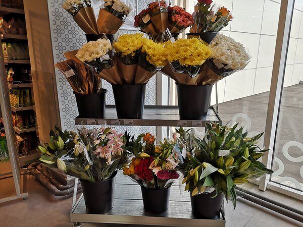  букеты стоят вполне дешево, от 260 до 850. Самые дорогие- букеты с хризантемами, за 850, лилиии-550 рублей..