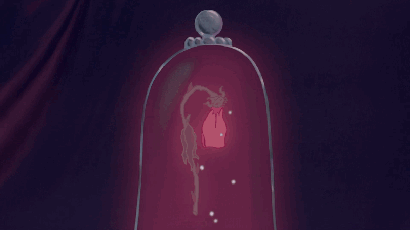 Роза-душа из мультфильма "Красавица и Чудовище"