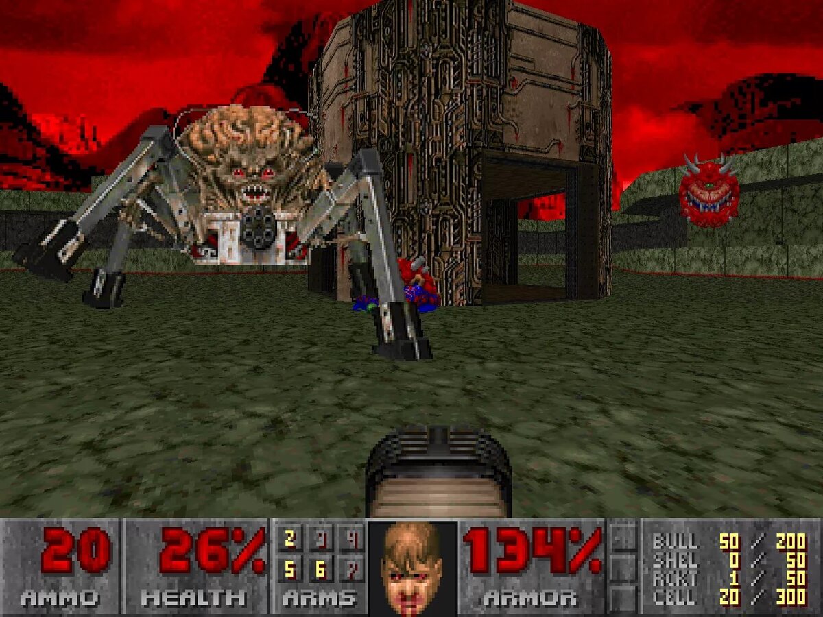 Старые игры играет 1. Doom 1 1993.