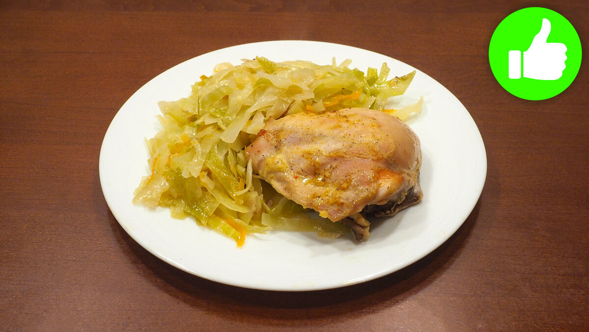 Курица с капустой в духовке